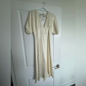 Elegant Cream / Pastel Yellow Dress